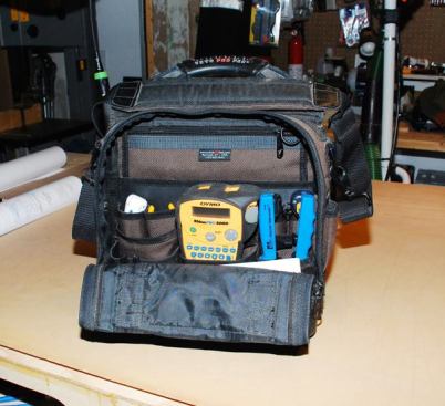 I recently switched bags and moved my low voltage tools to a Veto Pro Pak bag. It has multiple pockets and compartments, is reasonably protective, and is sized to hold what I need.