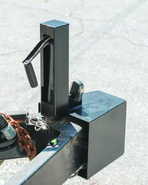 The Vault isolates the tongue and the crank (jackstand handle) from tampering and from the power tools or bolt cutters of would-be thieves.