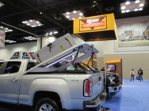 ARE’s 3DL Series fiberglass tonneau cover provides three points of access and four inches of storage above the bedrail. The bed can be accessed by lifting the cover from the rear or opening doors on either side of the lid. The unit can be painted to match the vehicle. Options include LED strip lighting and remote keyless entry that allows the fob for the doors of the truck to also control the locks on the bed cover.
Click here for video.