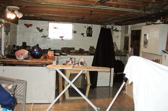 The basement utility room