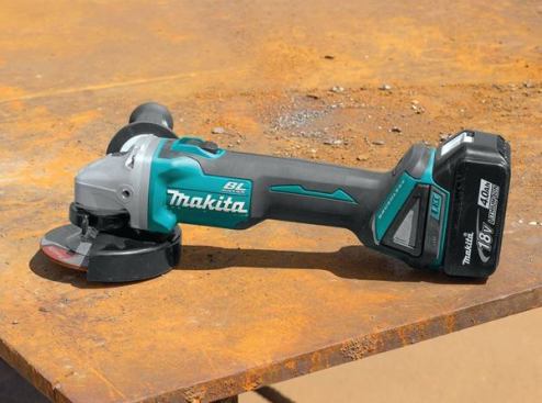 This 4 1/2-inch brushless Makita grinder (XAG03M) was still under development when we tested 18-volt grinders for a recent article in the magazine. I look forward to trying it out separately. In the meantime, here’s what I can tell you about the new grinder: It has a slide-switch that can be locked on, spins 8,500 rpm, and weighs 5.5 pounds with a full-size battery. The kit version includes two 4.0 Ah batteries, a charger, and various accessories—and will sell for $359. Sold bare it will go for $159. The XAG03M will be available in early 2015.