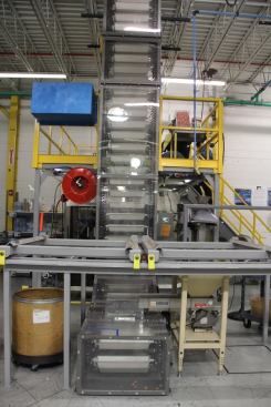 This machine packs small quantities of WIRE-NUT connectors into plastic bags.
Click here for video.