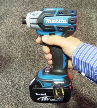 This looks like an impact driver, but it’s not. It’s Makita’s new Oil-Impulse Driver (XST01Z), which uses a hydraulic mechanism to drive like an impulse driver without producing anywhere as much noise. For more on this tool and the technology behind it see
Makita Oil-Impulse Driver.