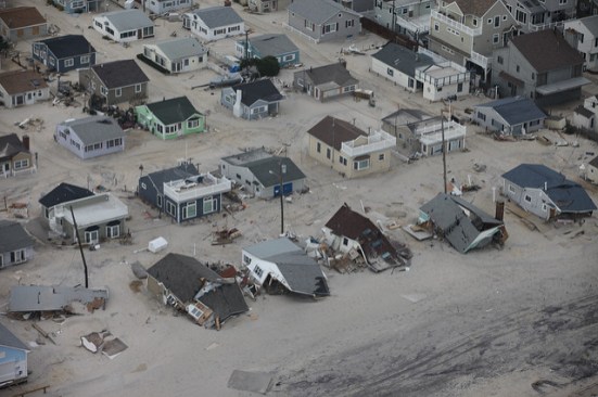 Homes destroyed in the wake of Superstorm Sandy in 2012 (Photo courtesy of the U.S. Wildlife Service and Greg Thompson/USFWS via Flickr).