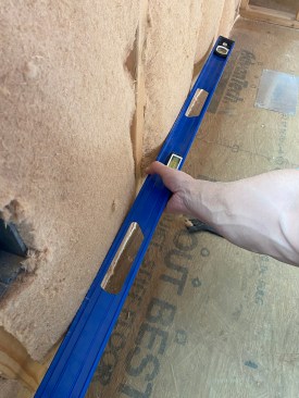 The batts require  precision cutting—cut it any more than ¼ inch wider than its intended cavity and it fights you.