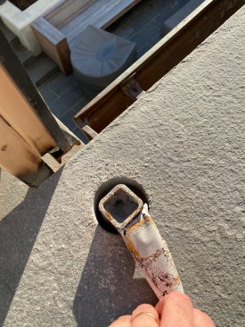 New stone was installed on the deck .