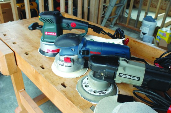 Sometimes a light sanding with a random-orbit sander is enough to prep decking for a new finish.