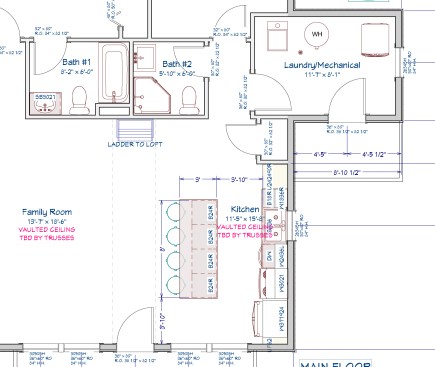 Efficient hot water. Depending on the home’s layout, Addison Homes will either centrally locate the water heater to reduce pipe length or install a smart recirculation pump that learns usage patterns and delivers hot water when and where it’s needed.