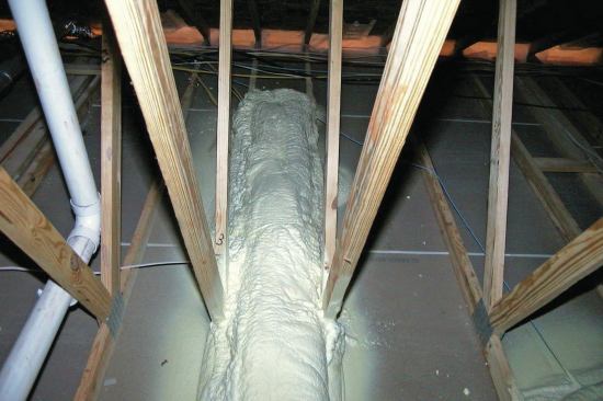 Duct encapsulation after drywall
