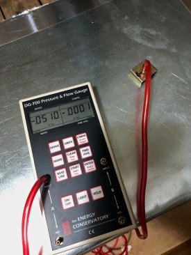 The pressure drop (0.0510 i.w.c.) across the filter shown on the previous page is about half the maximum pressure drop recommended by the ACCA (0.1 i.w.c.).