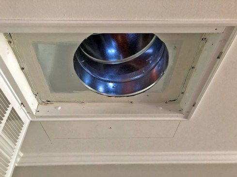 A shallow return (above) filter grille box results in a higher pressure drop across the filter. Replacing it with a deeper box (right) behind the filter succeeded in reducing the filter pressure drop by 30%.