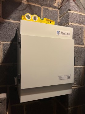 The unit can be installed as a stand‑alone unit in an attic or basement with 8-inch supply and return ducts to serve the main living space.