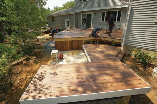 Most of the framing and finishing was completed before the tub was delivered.