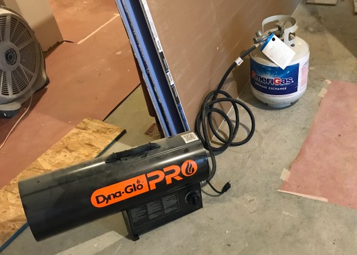 Propane heaters add moisture to the air, so salamanders are a poor choice to run when trying to dry out the shell or to speed up the drying time of joint compound.