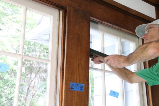 Finding no visible access panels, the author surgically removed the casing in order to access the weight pockets.