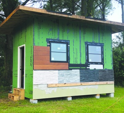 This small structure started out as a jobsite office but soon became a perfect place to test different combinations of windows and claddings.