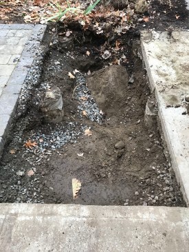 The piers supporting the landing were too shallow, thanks to boulders that had been buried under the slab where they were located.