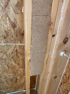 The second piece of the split batt is placed on top of the wire.