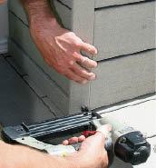 Figure 10. Trim pieces are nailed home.