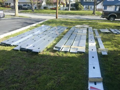 The author buys steel framing members precut to the exact length needed.