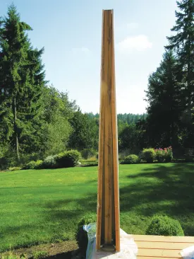 Tapered 2x2s at each corner provide support for the MDO panels that will form the face of the tapered columns. 