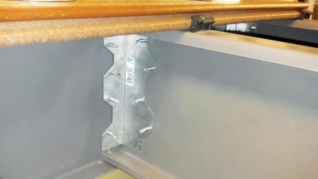 Some steel framing systems require the use of framing hardware to make connections.