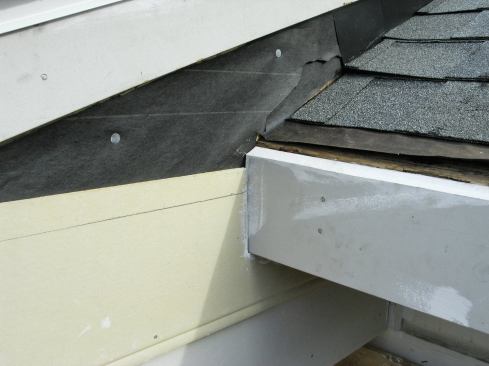 First, I marked the location of the next course of siding on the underlying course with a pencil line.