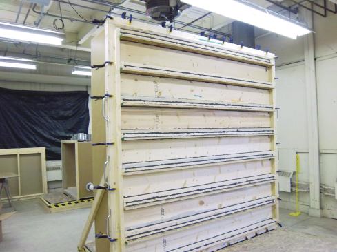 4) a stack of rim joists.