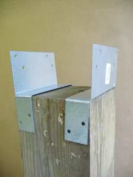The USP PB66-6, a two-piece connector for beams that are narrower than the post width, is designed for new construction.