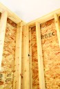 Within minutes, the solution has eliminated the staining and restored the OSB to a like-new appearance.
