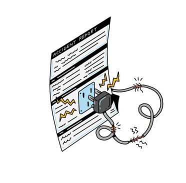Illustration of an electrical hazard
