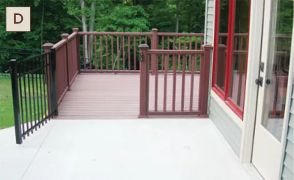 The zero-step concept can also be applied to decks and outdoor living spaces.