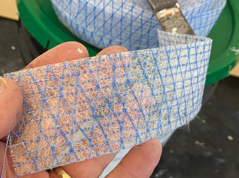 An up-close view of FibaFuse tape shows its extra reinforcement.