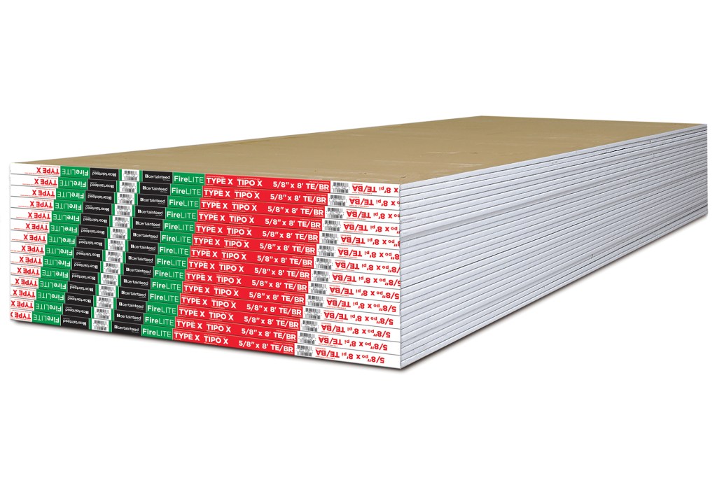 CertainTeed FireLite lightweight, fire-resistant drywall